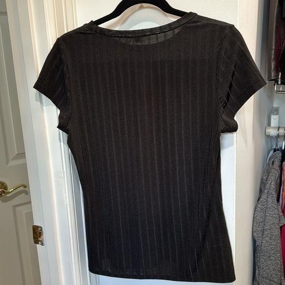 Striped thin blouse like T-shirt, express size medium black - Picture 2 of 2